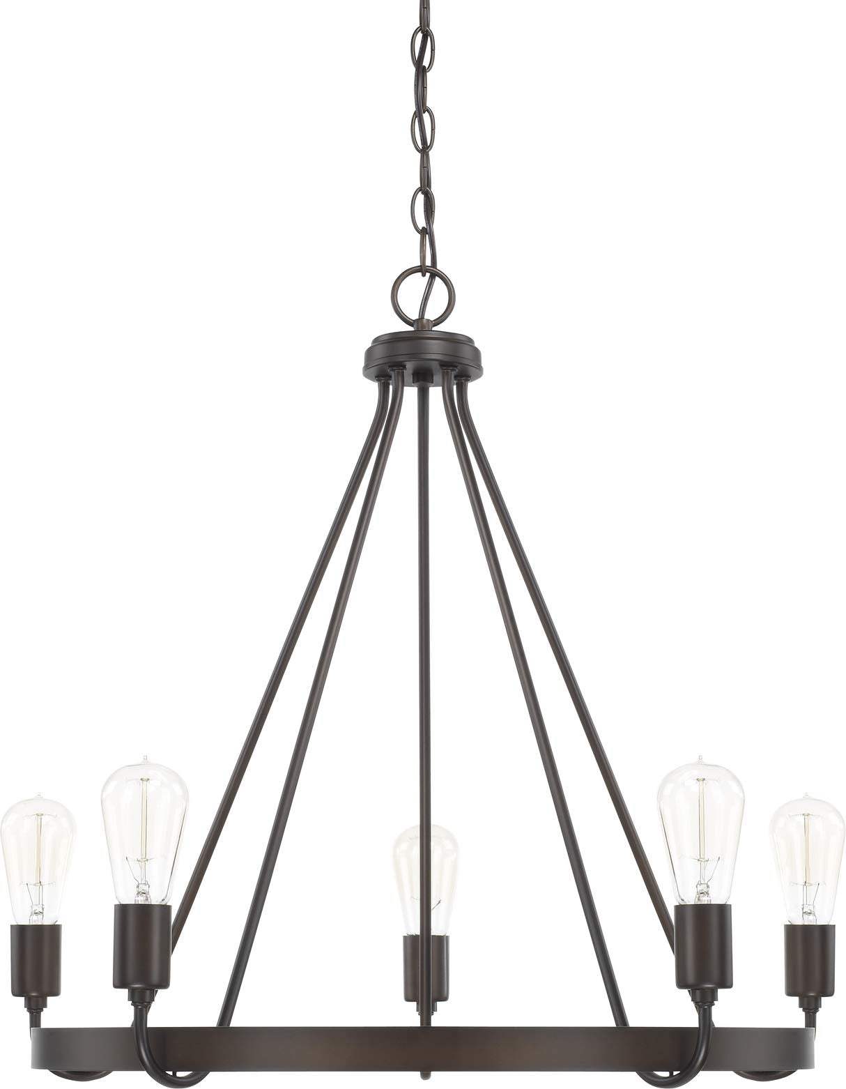 Capital Lighting 420061BZ Tanner 5 Light Chandelier Bronze