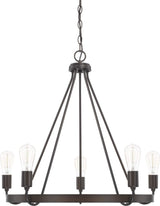 Capital Lighting 420061BZ Tanner 5 Light Chandelier Bronze