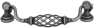 Jeffrey Alexander 749-128DBAC 128 mm Center-to-Center Brushed Oil Rubbed Bronze Birdcage Tuscany Drop & Ring Pull