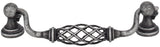 Jeffrey Alexander 749-128DACM 128 mm Center-to-Center Gun Metal Birdcage Tuscany Drop & Ring Pull