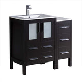 Fresca FCB62-2412ES-I Fresca Torino 36" Espresso Modern Bathroom Cabinets w/ Integrated Sink