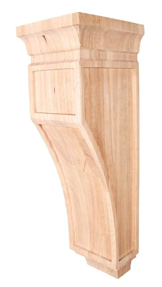 Hardware Resources CORO-3RW 6-3/4" W x 7-3/4" D x 22" H Rubberwood Mission Corbel