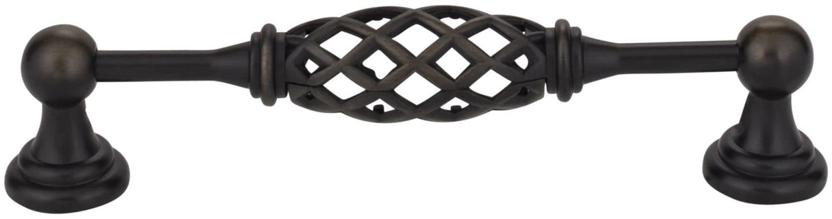 Jeffrey Alexander 749-128B-DBAC 128 mm Center-to-Center Brushed Oil Rubbed Bronze Birdcage Tuscany Cabinet Pull
