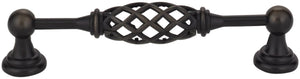 Jeffrey Alexander 749-128B-SIM 128 mm Center-to-Center Distressed Antique Silver Birdcage Tuscany Cabinet Pull