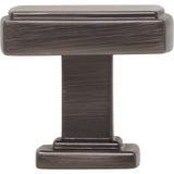 Jeffrey Alexander 141BNBDL 1-1/4" Overall Length Brushed Pewter Square Renzo Cabinet Knob