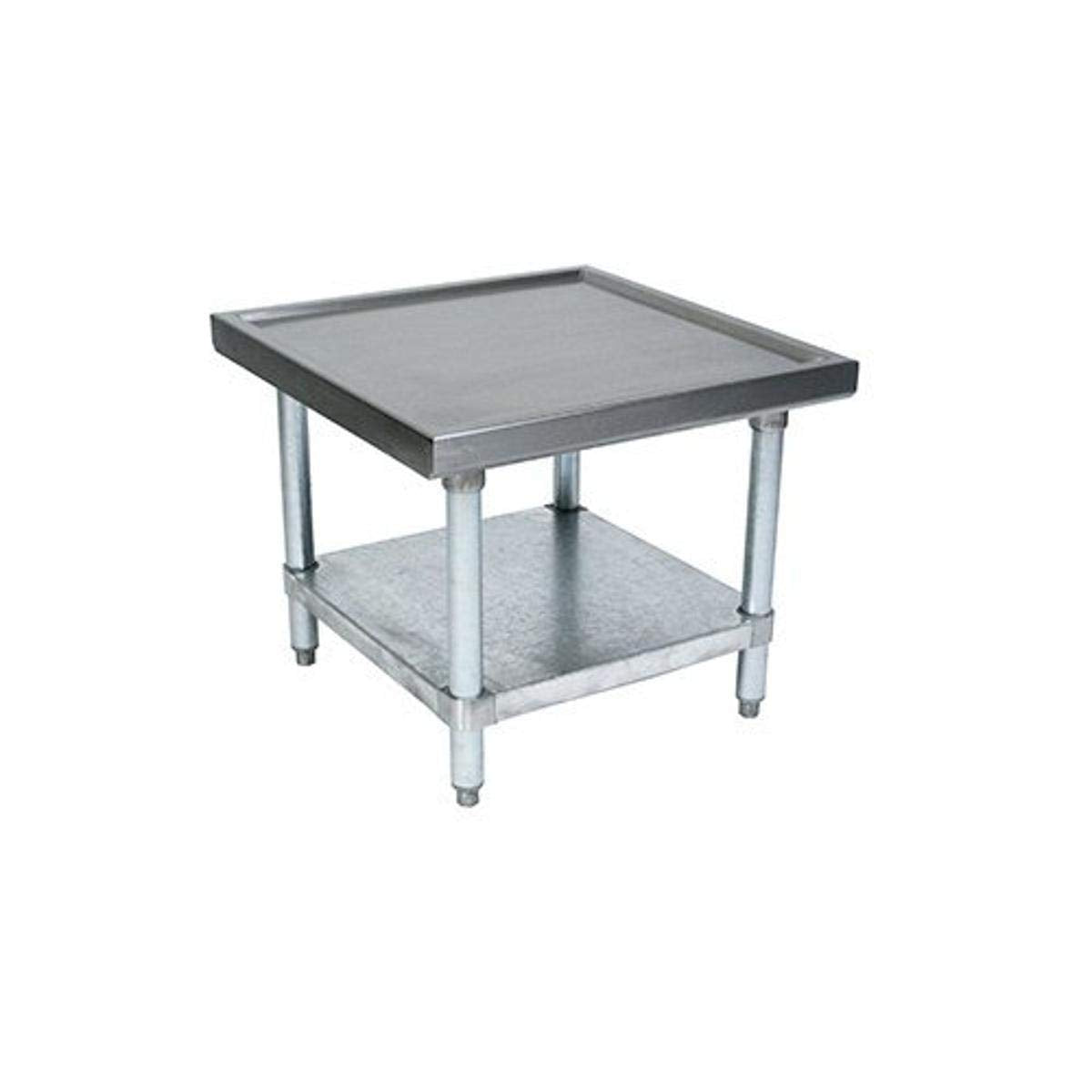 John Boos MS4-2430GSK Stainless Steel Heavy Duty Machine Stand, Galvanized Legs and Undershelves, 30" Length x 24" Width