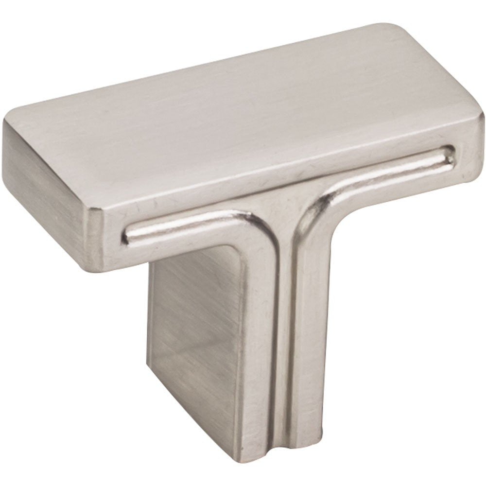 Jeffrey Alexander 867SN 1-3/8" Overall Length Satin Nickel Rectangle Anwick Cabinet Knob