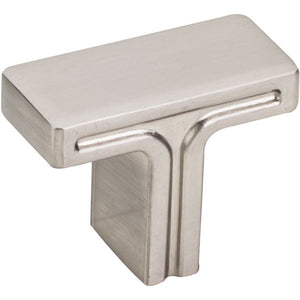 Jeffrey Alexander 867SN 1-3/8" Overall Length Satin Nickel Rectangle Anwick Cabinet Knob