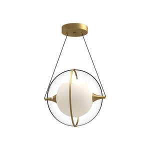 Kuzco PD76712-BG ARIES 12" PENDANT BRUSHED GOLD 120" WIRE 120V TRIAC/ELV LED 3000K 90CRI 15W