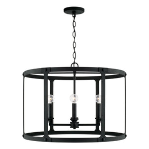 Capital Lighting 344941BI Brennen 4 Light Pendant Black Iron