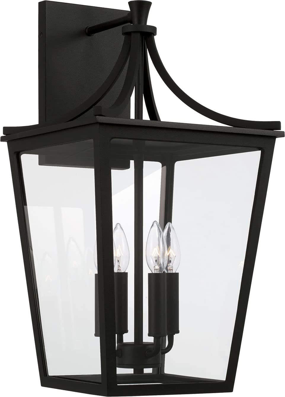 Capital Lighting 947941BK Adair 4 Light Outdoor Wall Lantern Black