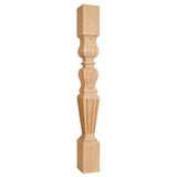 Hardware Resources P28-42CH 3-3/4" W x 3-3/4" D x 42" H Cherry Fluted Acanthus Post