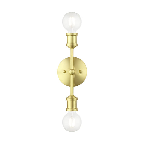 Livex Lighting 14422-12 Lansdale 2 Light ADA Vanity Sconce, Satin Brass