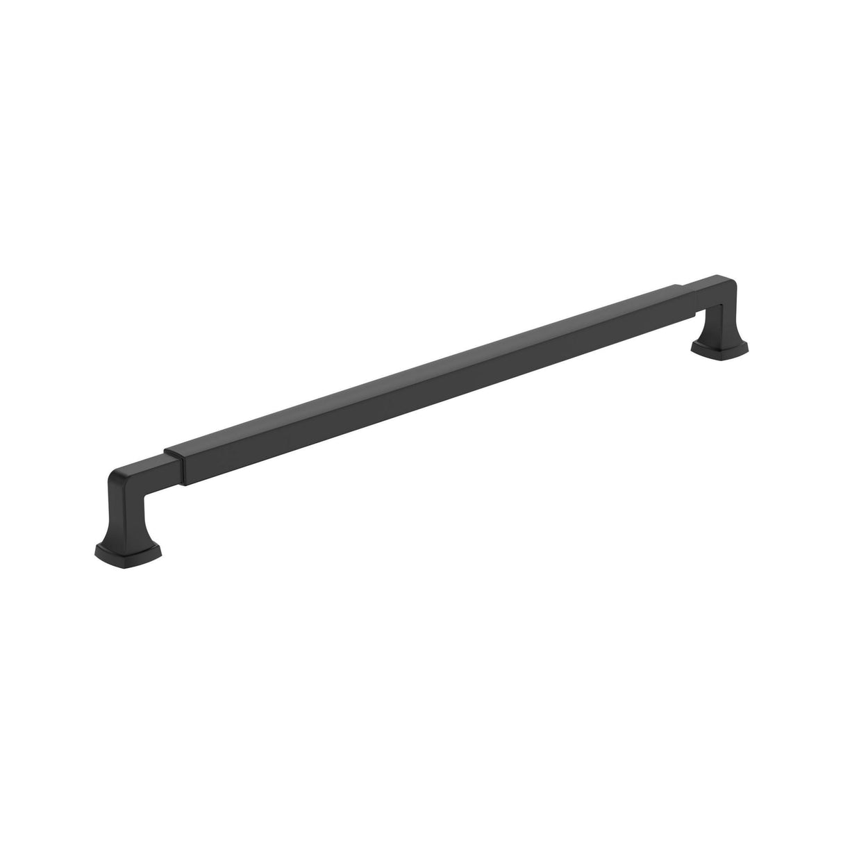 Amerock BP37401FB Matte Black Cabinet Pull 12-5/8 in (320 mm) Center-to-Center Cabinet Handle Stature Drawer Pull Kitchen Cabinet Handle Furniture Hardware