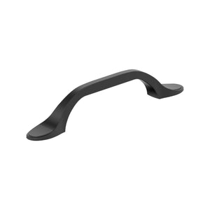 Amerock BP21936FB Matte Black Cabinet Pull 3-3/4 inch (96mm) Center-to-Center Cabinet Hardware Ravino Furniture Hardware Drawer Pull