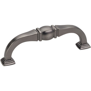 Jeffrey Alexander 188-96BNBDL 96 mm Center-to-Center Brushed Pewter Katharine Cabinet Pull