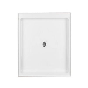 Swanstone R-3442 34 x 42 Veritek Alcove Shower Pan with Center Drain in White FF03442MD.010