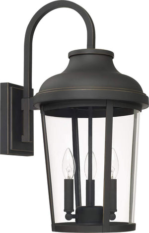 Capital Lighting 927031OZ Dunbar 3 Light Outdoor Wall Lantern Oiled Bronze