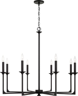 Capital Lighting 437381BI Clint 8 Light Chandelier Black Iron