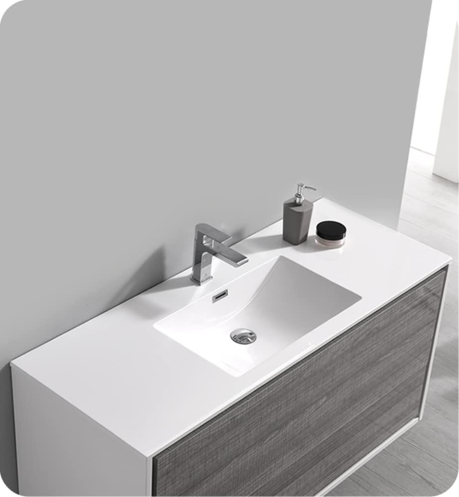 Fresca FCB9248HA Fresca Catania 48" Glossy Ash Gray Wall Hung Modern Bathroom Cabinet