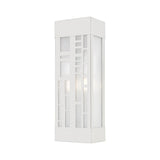 Livex Lighting 22972-91 Malmo - 2 Light Outdoor ADA Wall Sconce in Modern Style-17 Inches Tall and 6 Inches Wide, Finish Color: Brushed Nickel