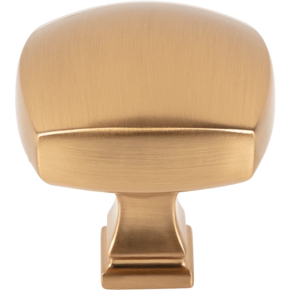 Jeffrey Alexander 278L-SBZ 1-3/8" Overall Length Satin Bronze Square Audrey Cabinet Knob