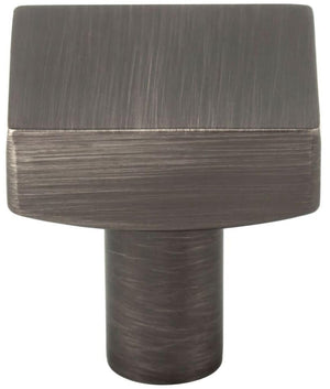 Jeffrey Alexander 845BNBDL 1-1/8" Overall Length Brushed Pewter Square Dominique Cabinet Knob