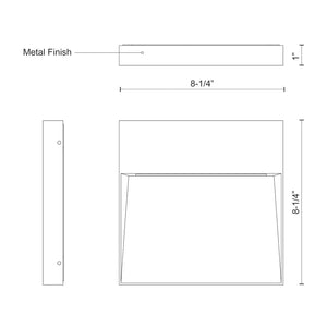 Kuzco EW71311-GY CASA 8" EW Gray 120V ELV LED 3000K 90CRI 31W