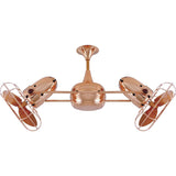 Matthews Fan DD-CP-MTL Duplo Dinamico 360” rotational dual head ceiling fan in Polished Copper finish with Metal blades.