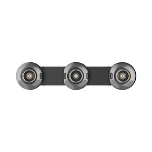 Kuzco VL57532-BK/SM SAMAR 3 HEAD 32" VANITY MATTE BLACK TRANSITION SMOKED GLASS E26 60WX3