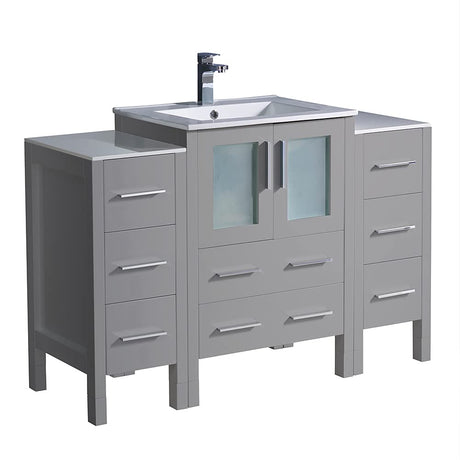 Fresca FCB62-122412GR-I Fresca Torino 48" Gray Modern Bathroom Cabinets w/ Integrated Sink