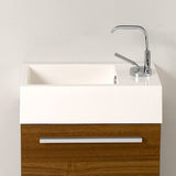 Fresca FCB8002GO-I Fresca Pulito 16" Small Gray Oak Modern Bathroom Vanity w/ Integrated Sink