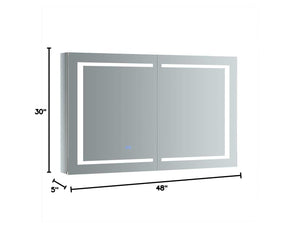 Fresca FMC024830 Fresca Spazio 48" Wide x 30" Tall Bathroom Medicine Cabinet w/ LED Lighting & Defogger