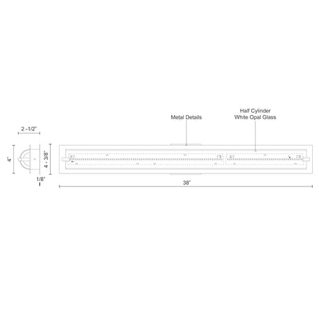 Kuzco 601002BN-LED LED LIN VAN 3600LM 40W 3000K BN