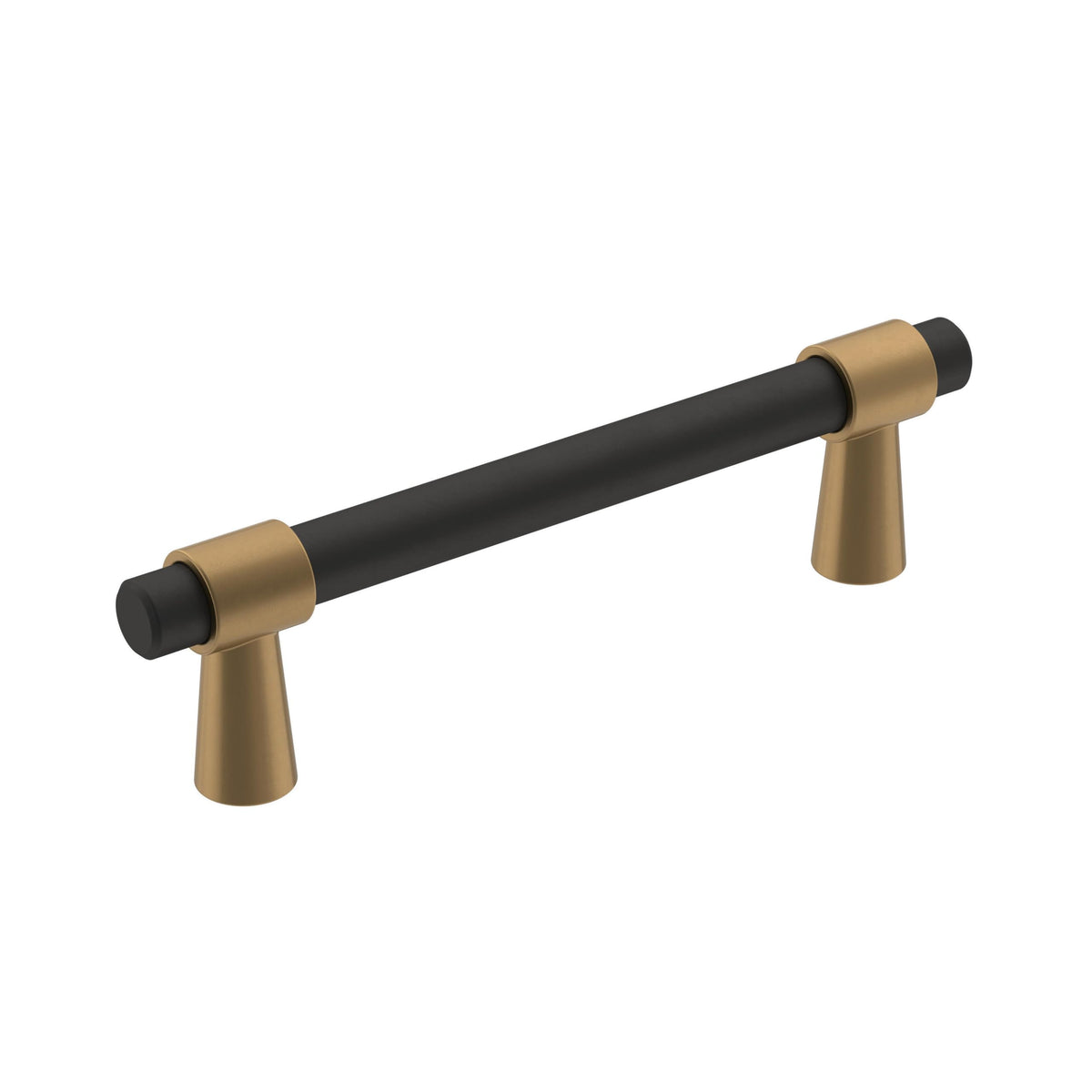 Amerock Cabinet Pull Matte Black/Champagne Bronze 3-3/4 inch (96 mm) Center-to-Center Mergence 1 Pack Drawer Pull Cabinet Handle Cabinet Hardware