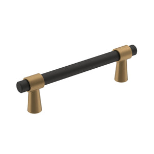 Amerock Cabinet Pull Matte Black/Champagne Bronze 3-3/4 inch (96 mm) Center-to-Center Mergence 1 Pack Drawer Pull Cabinet Handle Cabinet Hardware