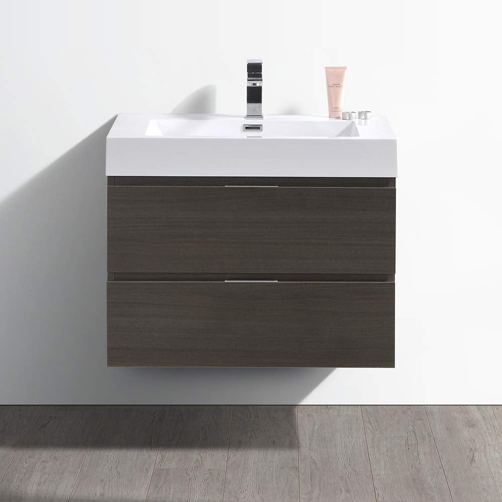 Fresca FCB8330WH-I Fresca Valencia 30" Glossy White Wall Hung Modern Bathroom Vanity