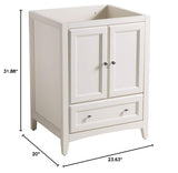 Fresca FCB2024AW Fresca Oxford 24" Antique White Traditional Bathroom Cabinet