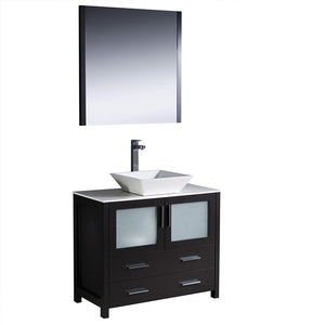 Fresca FVN6236ES-VSL Fresca Torino 36" Espresso Modern Bathroom Vanity w/ Vessel Sink