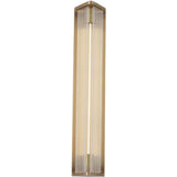 Alora WV339123VBCR SABRE 23" WV VINTAGE BRASS CLEAR RIBBED GLASS  8W LED 90 2700K DC LED