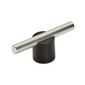 Amerock Cabinet Pull Matte Black/Polished Nickel 5/8 inch (16 mm) Center to Center Transcendent 1 Pack Drawer Pull Drawer Handle Cabinet Hardware