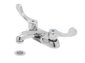 Gerber GC044542 Chrome Commercial Two Handle Centerset Lavatory Faucet W/ Wrist BLA...
