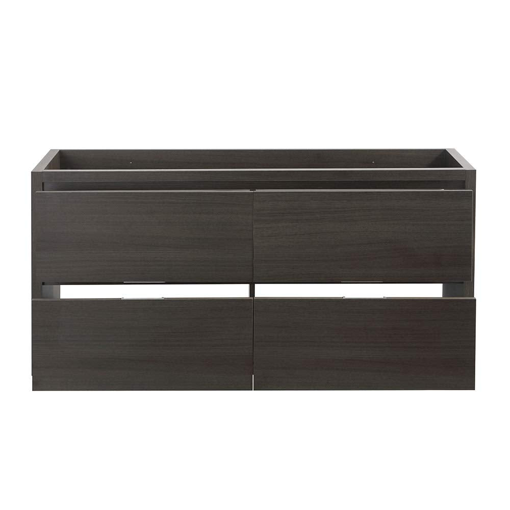 Fresca FCB8460GO-D Fresca Valencia 60" Gray Oak Free Standing Double Sink Modern Bathroom Cabinet