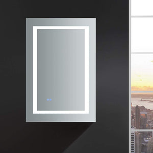 Fresca Spazio 24" Wide x 36" Tall Bathroom Medicine Cabinet w/LED Lighting & Defogger