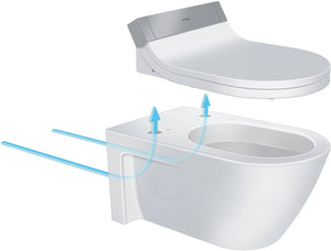 Duravit 2533590000 Wall-Mounted, Stack 2, Concealed Fixation for Sensowash C Toilet, White