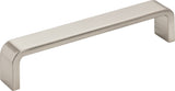 Elements 193-128SN 128 mm Center-to-Center Satin Nickel Square Asher Cabinet Pull