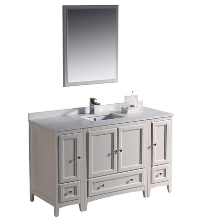 Fresca FVN20-123012GR Fresca Oxford 54" Gray Traditional Bathroom Vanity