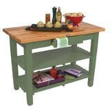 John Boos OC4825-D-2S-BS Oak Table Block, 48 inch x 25 1-1/2 inch, Basil