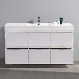 Fresca FCB8460GO-I Fresca Valencia 60" Gray Oak Free Standing Modern Bathroom Vanity