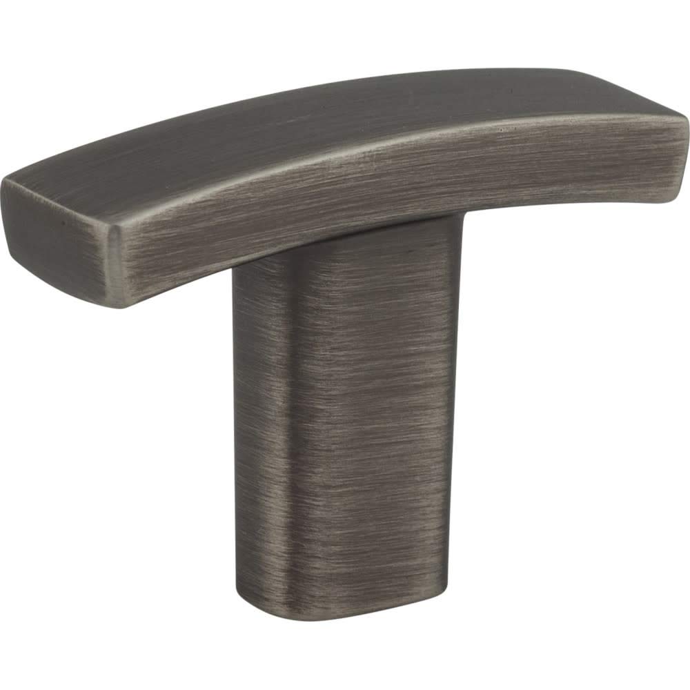 Elements 859T-BNBDL 1-1/2" Overall Length Brushed Pewter Square Thatcher Cabinet "T" Knob